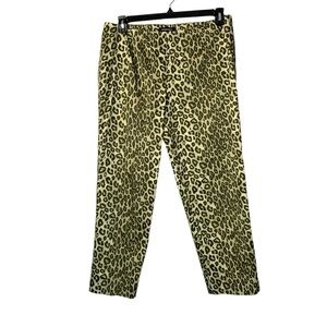 Lafayette 148 New York olive/army green leopard pant. Size‎ 12